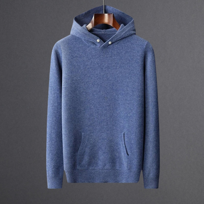 Beige-Grauer Woll-Hoodie - Lena